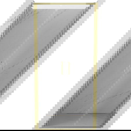 Mexen Exo uși de duș duble rabatabile 70 cm, transparente, aurii - 814-070-000-50-00