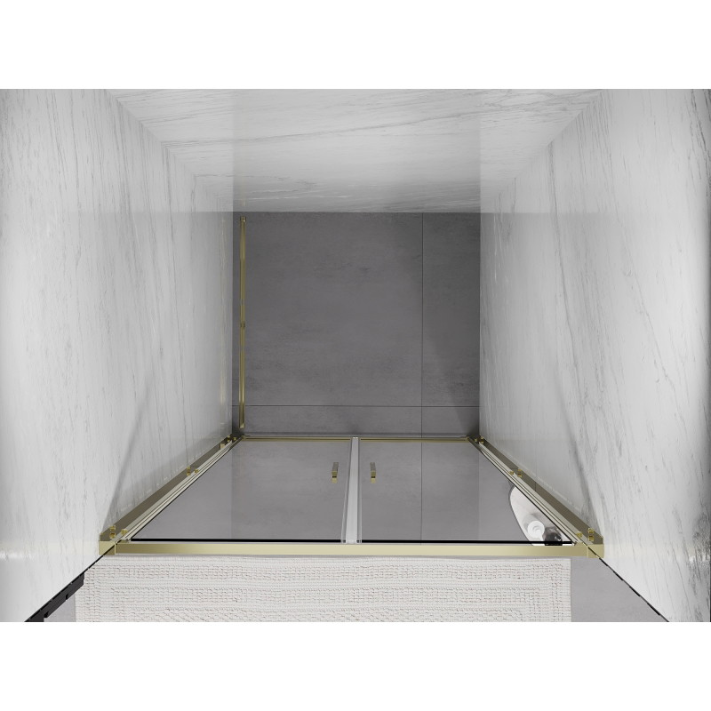 Mexen Exo-B Duo uși de duș duble batante 70 cm, transparente, aurii - 814-070-000-50-00