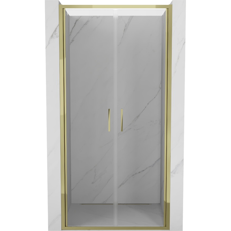 Mexen Exo-B Duo uși de duș duble rabatabile 100 cm, transparente, aurii - 814-100-000-50-00