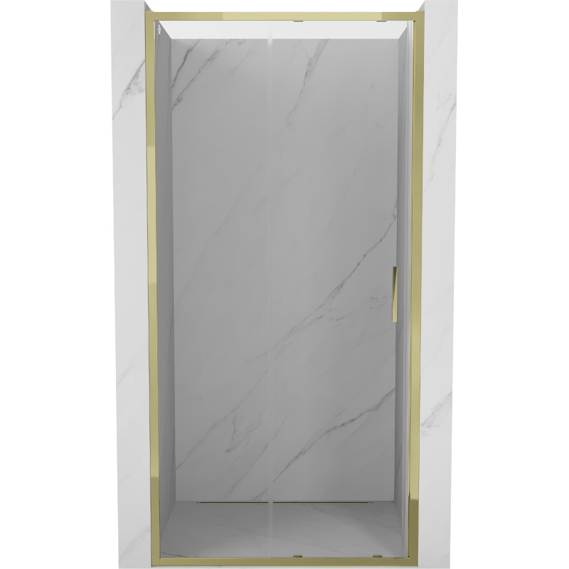 Mexen Exo-S uși de duș glisante 90 cm, transparente, aurii - 8151-090-000-50-00