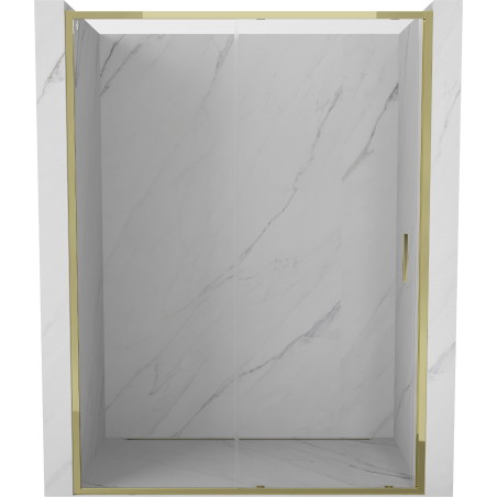 Mexen Exo-S uși de duș glisante 140 cm, transparente, aurii - 8151-140-000-50-00