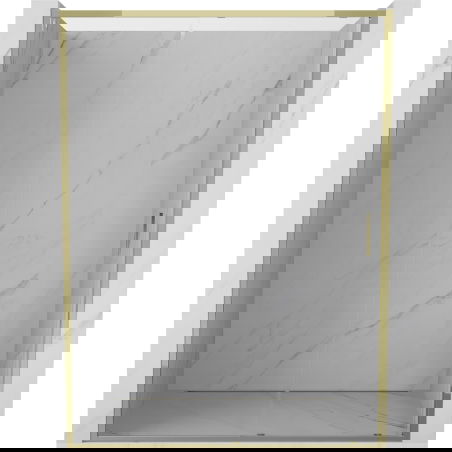 Mexen Exo uși de duș glisante 140 cm, transparente, aurii - 8151-140-000-50-00
