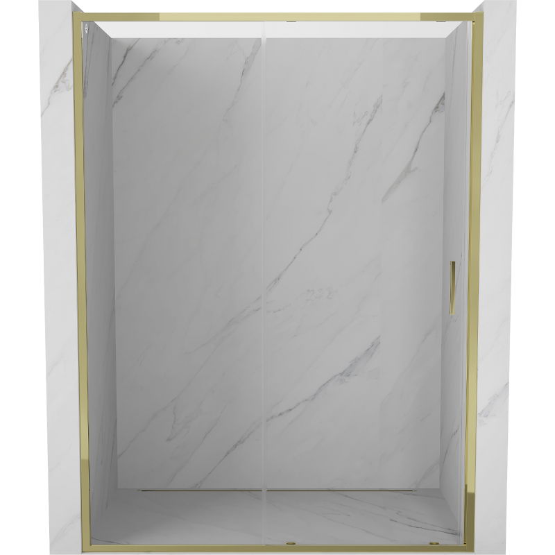 Mexen Exo uși de duș glisante 150 cm, transparent, aurii - 8151-150-000-50-00