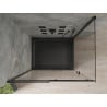 Mexen Omega cabină de duș extensibilă 100 x 90 cm, transparent, Neagră + cadă de duș Flat, Neagră - 825-100-090-70-00-4070B