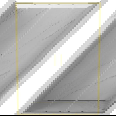 Mexen Exo uși de duș duble glisante 140 cm, transparente, aurii - 8152-140-000-50-00
