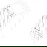 Mexen Exo uși de duș duble glisante 160 cm, transparent, auriu - 8152-160-000-50-00
