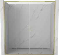 Mexen Exo uși de duș duble glisante 180 cm, transparente, aurii - 8152-180-000-50-00