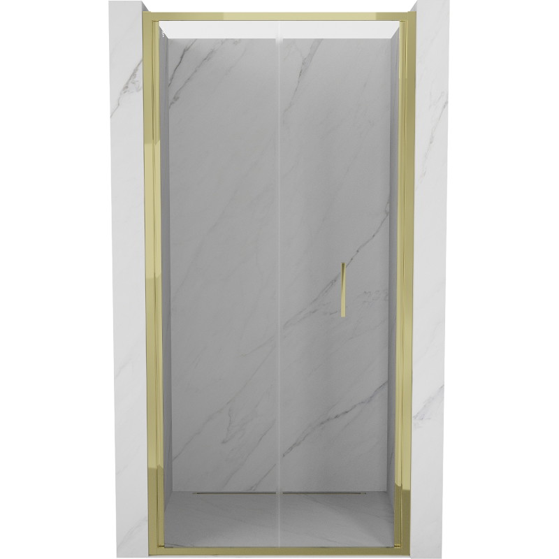 Mexen Exo-F 70 cm-es összecsukható zuhanyajtó, átlátszó, arany - 816-070-000-50-00
