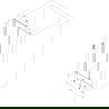 Mexen Exo uși de duș pliante 90 cm, transparente, aurii - 816-090-000-50-00