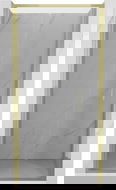 Mexen Exo összecsukható zuhanyajtó 100 cm, átlátszó, arany - 816-100-000-50-00