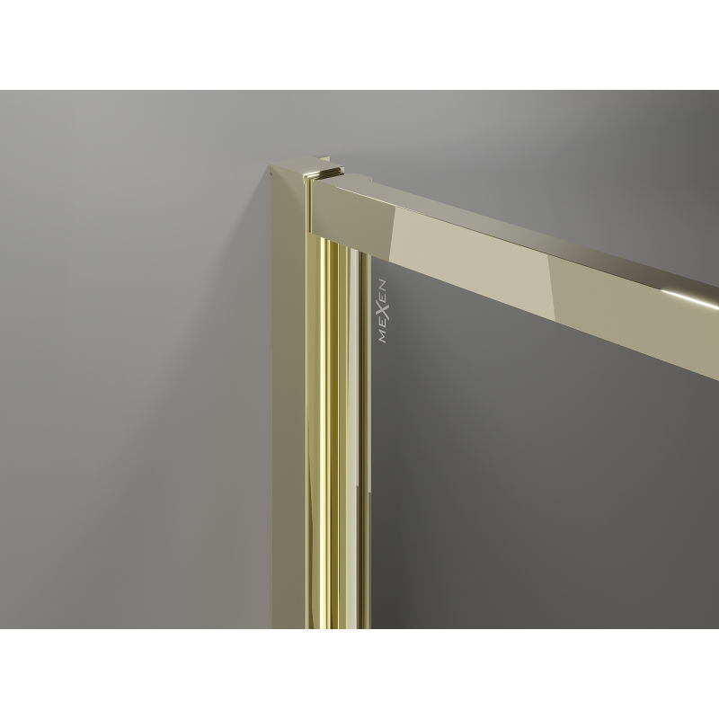 Mexen Exo uși de duș pivotante 65 cm, transparent, aurii - 817-065-000-50-00