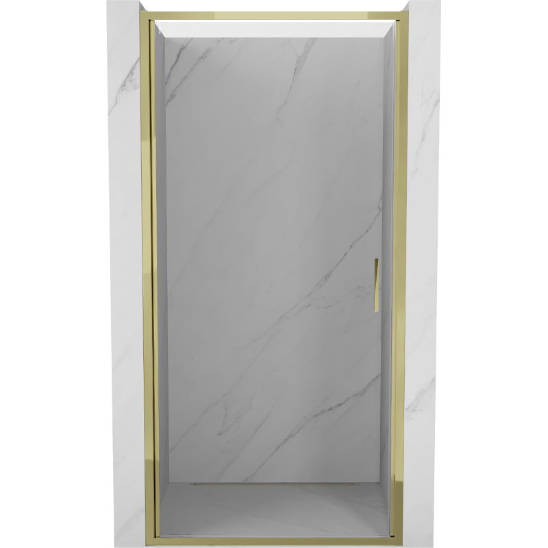 Mexen Exo uși de duș pivotante 75 cm, transparent, auriu - 817-075-000-50-00