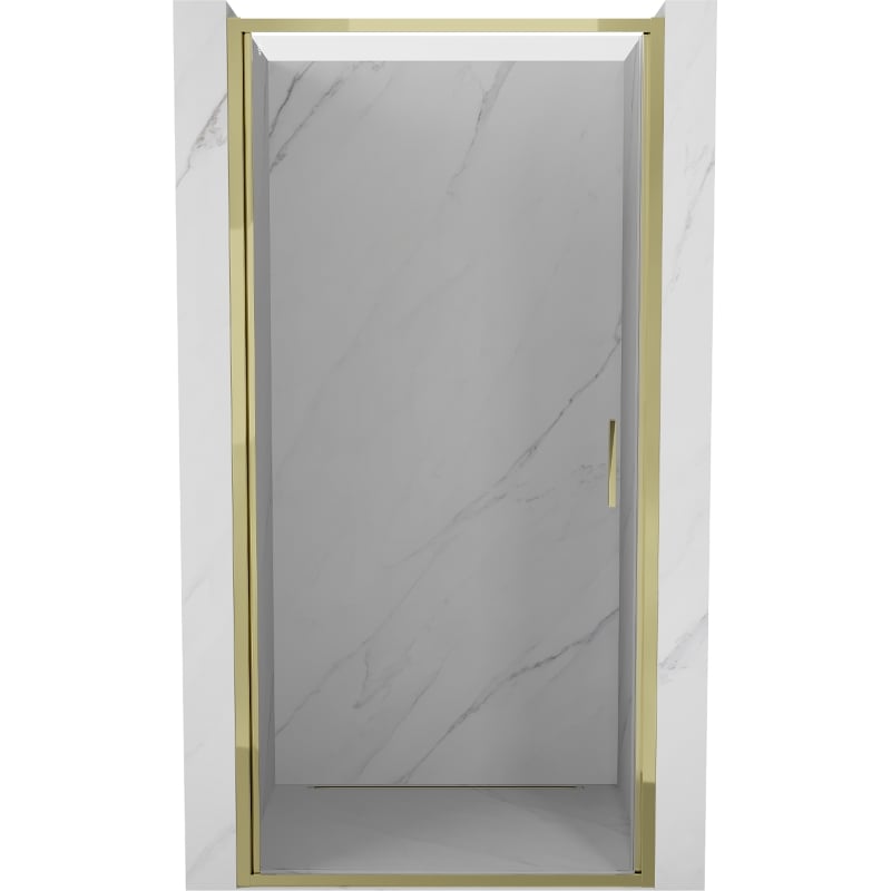 Mexen Exo uși de duș batante 90 cm, transparent, aurii - 817-090-000-50-00