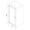 Mexen Exo-BR uși de duș batante 80 cm, transparente, aurii - 8181-080-000-50-00