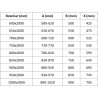Mexen Exo-BR 95 cm-es nyíló zuhanyajtó, átlátszó, arany - 8181-095-000-50-00