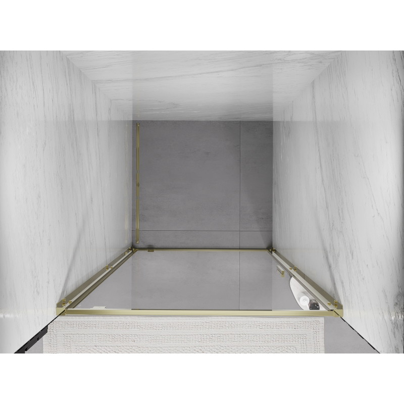 Mexen Exo-BR uși de duș batante 95 cm, transparente, aurii - 8181-095-000-50-00