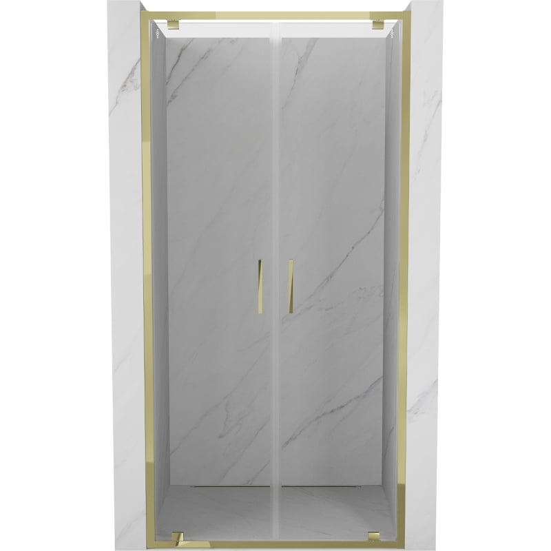 Mexen Exo dupla zuhanyajtó, 70 cm, átlátszó, arany - 8182-070-000-50-00