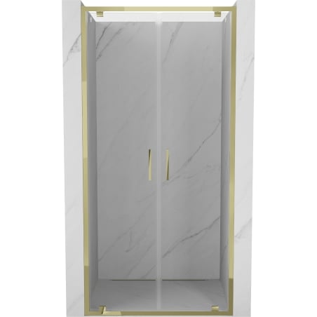 Mexen Exo dupla zuhanyajtó, 70 cm, átlátszó, arany - 8182-070-000-50-00