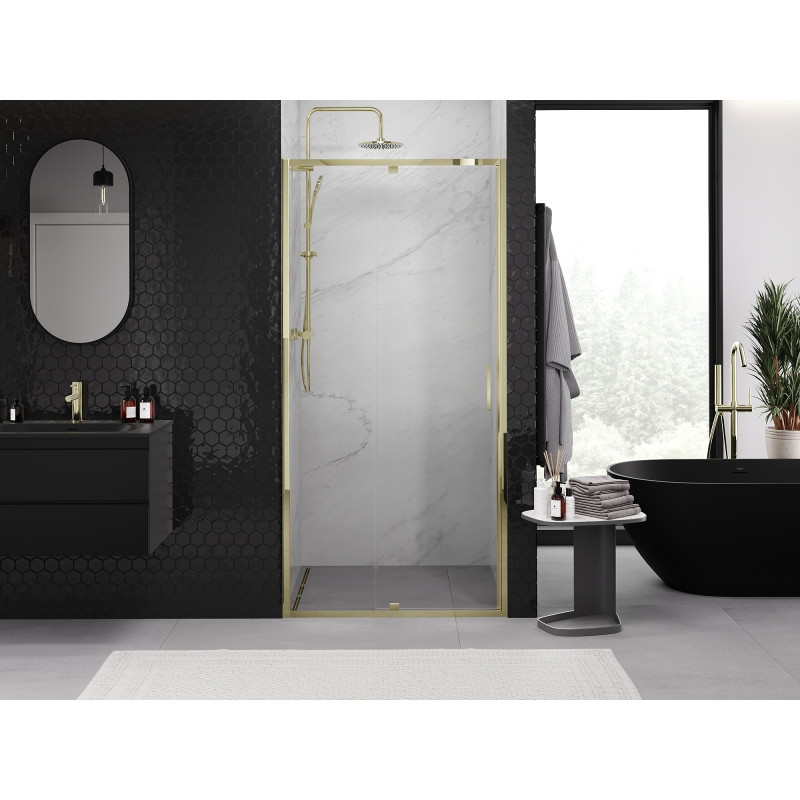 Mexen Exo-R ușă de duș batantă 100 cm, transparentă, aurie - 819-100-000-50-00