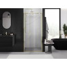 Mexen Exo-R 120 cm-es kifelé nyíló zuhanyajtó, átlátszó, arany - 819-120-000-50-00