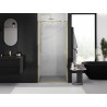 Mexen Exo-R uși de duș rabatabile 125 cm, transparent, aurii - 819-125-000-50-00