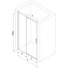 Mexen Exo-R uși de duș glisante 130 cm, transparent, aurii - 819-130-000-50-00