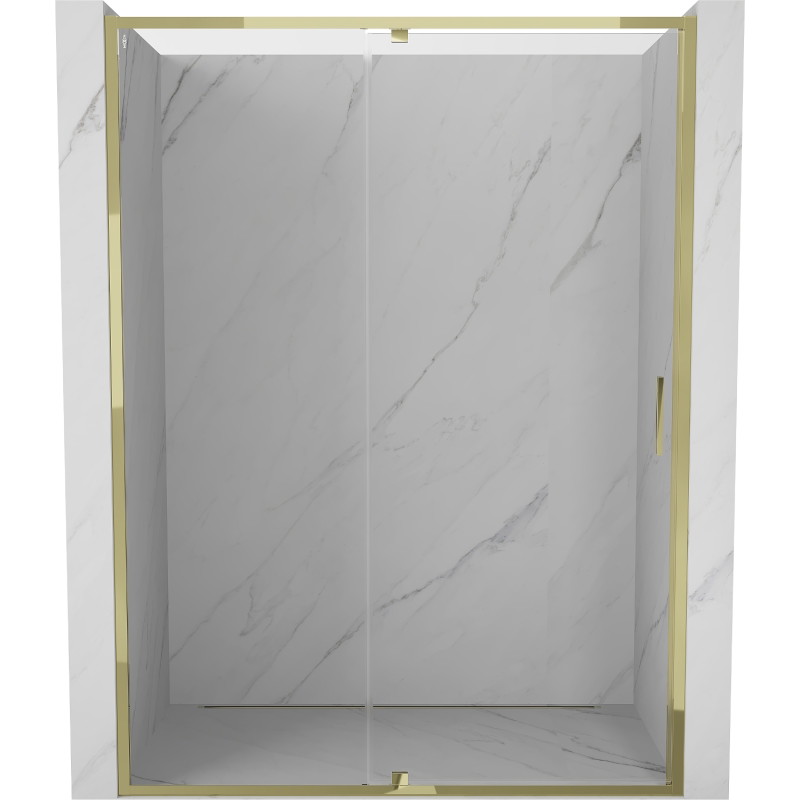 Mexen Exo-R uși de duș batante 155 cm, transparente, aurii - 819-155-000-50-00