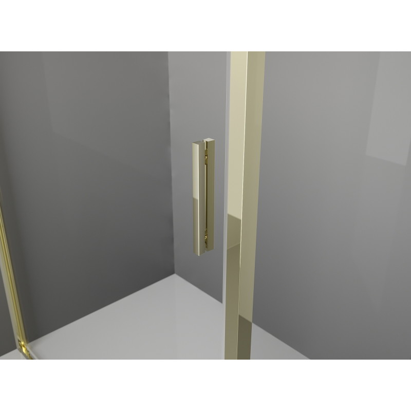 Mexen Exo-S cabina de duș culisantă 130 x 75 cm, transparentă, aurie - 8151-130-075-50-00
