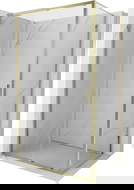 Mexen Exo tolóajtós zuhanyfülke 100 x 80 cm, átlátszó, arany - 8151-100-080-50-00