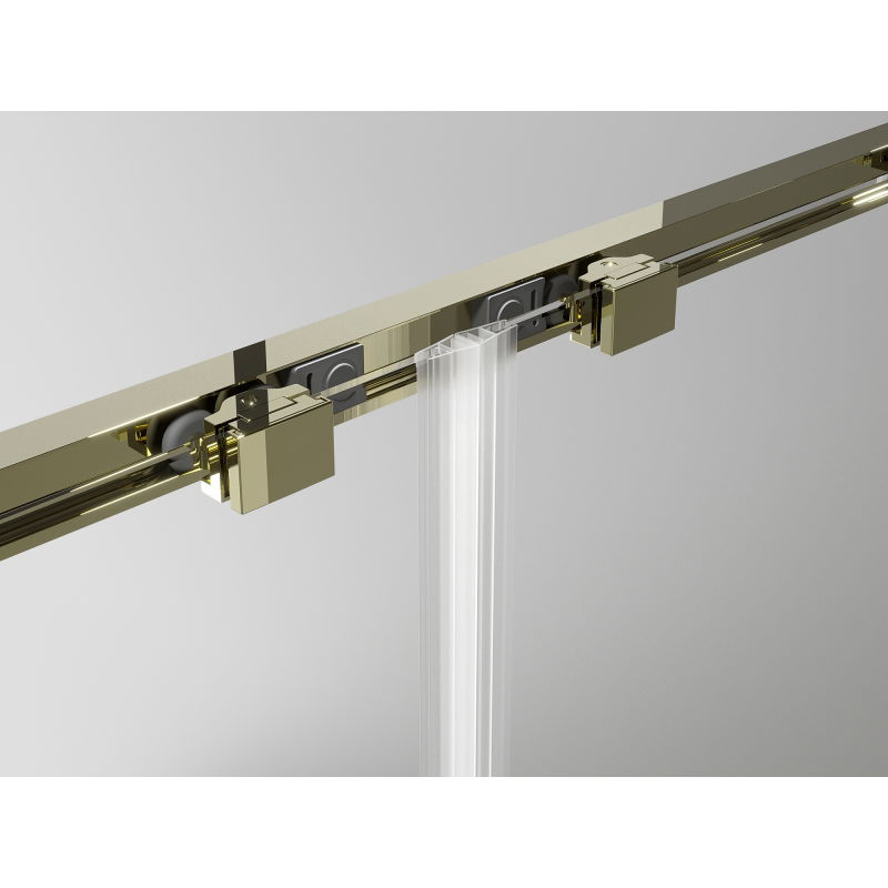 Mexen Exo tolóajtós zuhanykabin 130 x 80 cm, átlátszó, arany - 8151-130-080-50-00