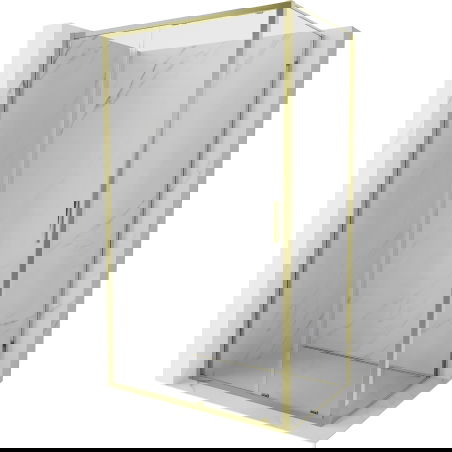 Mexen Exo cabină de duș glisantă 150 x 85 cm, transparentă, aurie - 8151-150-085-50-00