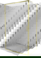 Mexen Exo cabină de duș glisantă 130 x 100 cm, transparentă, aurie - 8151-130-100-50-00