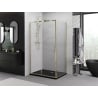 Mexen Exo toló zuhanykabin 145 x 100 cm, átlátszó, arany - 8151-145-100-50-00