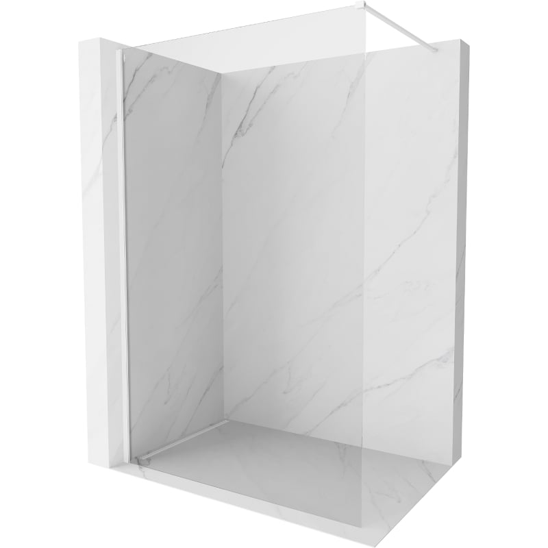 Mexen Kioto-X perete de duș Walk-in 140 x 200 cm, transparent 10 mm, alb - 800-140-101-20-00-X