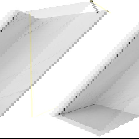 Mexen Kioto-X panou de duș Walk-in 50 x 200 cm, transparent 10 mm, auriu - 800-050-101-50-00-X