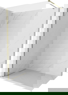 Mexen Kioto-X Walk-in zuhanyfal 50 x 200 cm, átlátszó 10 mm, arany - 800-050-101-50-00-X