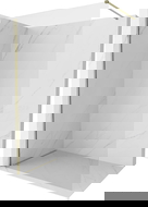 Mexen Kioto-X zuhanyfal Walk-in 160 x 200 cm, átlátszó 10 mm, arany - 800-160-101-50-00-X