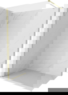 Mexen Kioto-X perete de duș Walk-in 100 x 200 cm, transparent 10 mm, auriu periat - 800-100-101-55-00-X