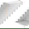 Mexen Kioto-X perete de duș Walk-in 100 x 200 cm, transparent 10 mm, aur roz - 800-100-101-60-00-X