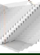 Mexen Kioto-X zuhanyfal Walk-in 140 x 200 cm, átlátszó 10 mm, rózsaarany - 800-140-101-60-00-X