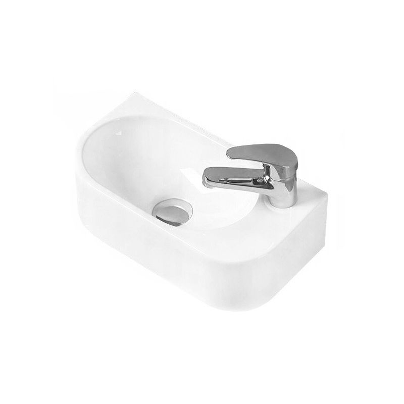 Mexen Viera chiuvetă blat stânga 40 x 21 cm, Albă - 21274000L