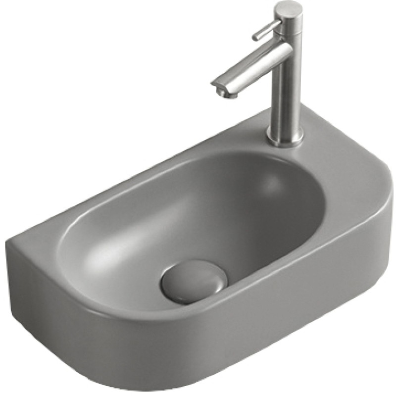 Mexen Viera chiuvetă pe blat stângă 40 x 21 cm, gri deschis mat - 21274061L