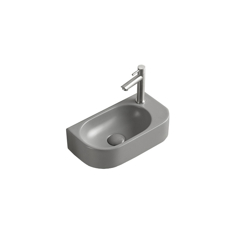 Mexen Viera lavoar montat pe blat stânga 40 x 21 cm, gri deschis mat - 21274061L
