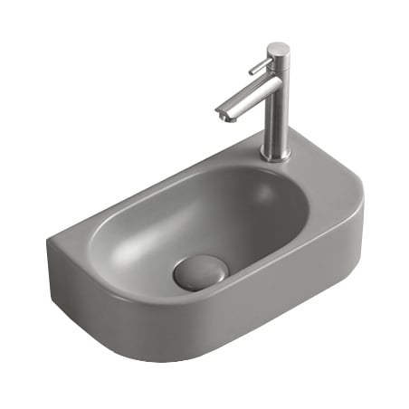 Mexen Viera balra szerelhető, munkalapra szerelhető mosdó 40 x 21 cm, világosszürke matt - 21274061L