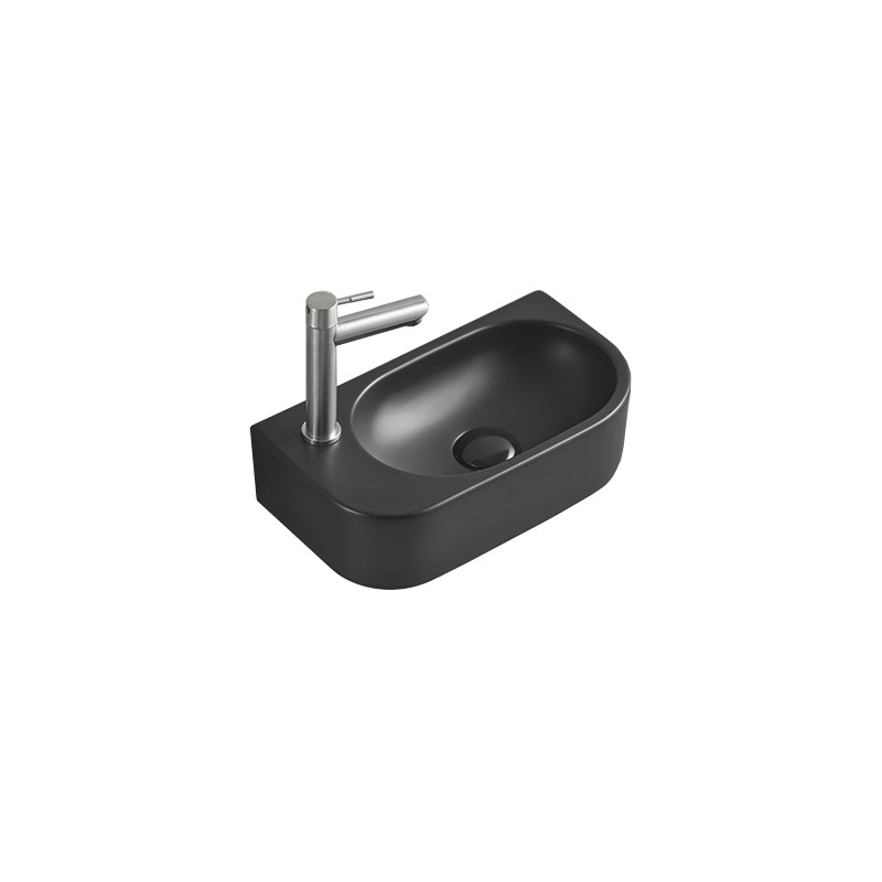 Mexen Viera chiuvetă de blat dreapta 40 x 21 cm, negru mat - 21274085R