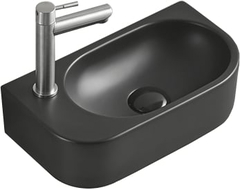 Mexen Viera chiuvetă blat dreapta 40 x 21 cm, Negru mat - 21274085R