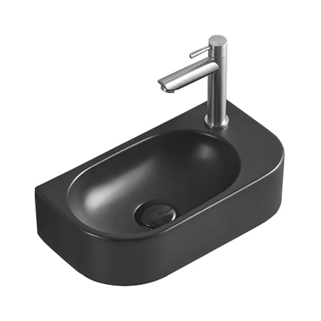 Mexen Viera chiuveta deasupra blatului stânga 40 x 21 cm, negru mat - 21274085L