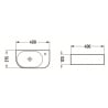 Mexen Viera chiuvetă blat stânga 40 x 21 cm, Albă - 21274000L
