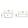 Mexen Viera chiuvetă deasupra blatului stânga 40 x 21 cm, albă - 21274000L