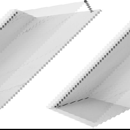 Perete de duş Mexen Kioto-X Walk-in 100 x 200 cm, transparent 10 mm, gri armă periat - 800-100-101-66-00-X